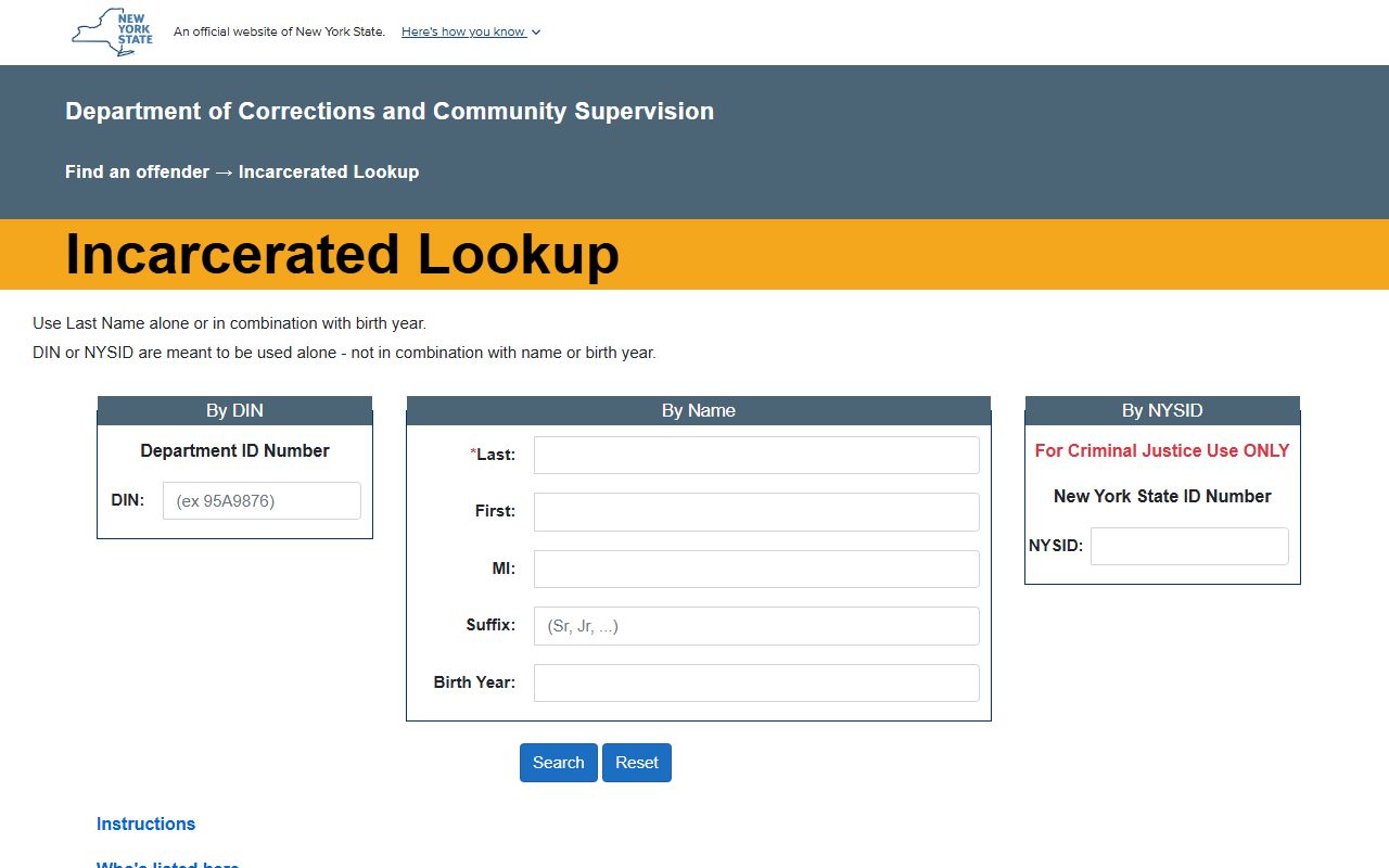 NYS DOCCS incarcerated lookup for Dutchess County released inmates