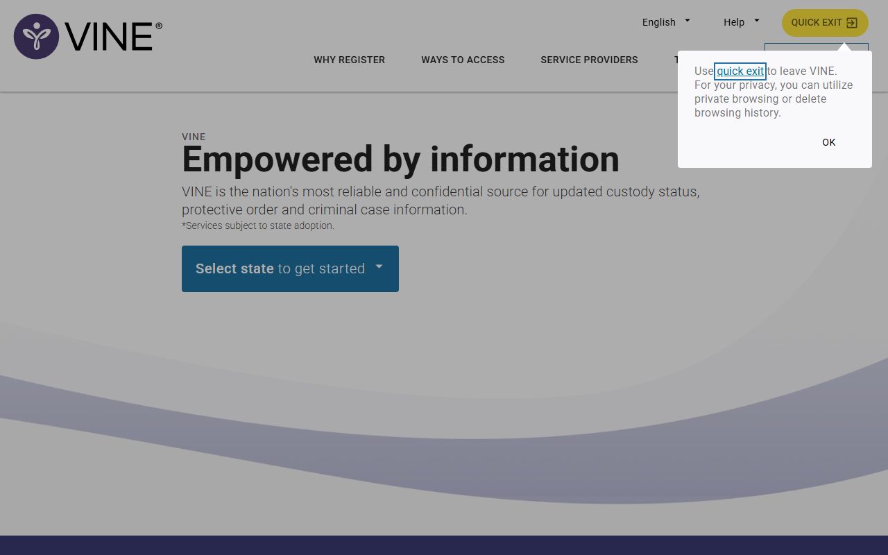 VINELink Dutchess County inmate custody locator search portal